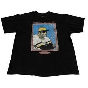 Vintage VTG Roberto Clemente Legends and Heroes Baseball Shirt MLB Tribute